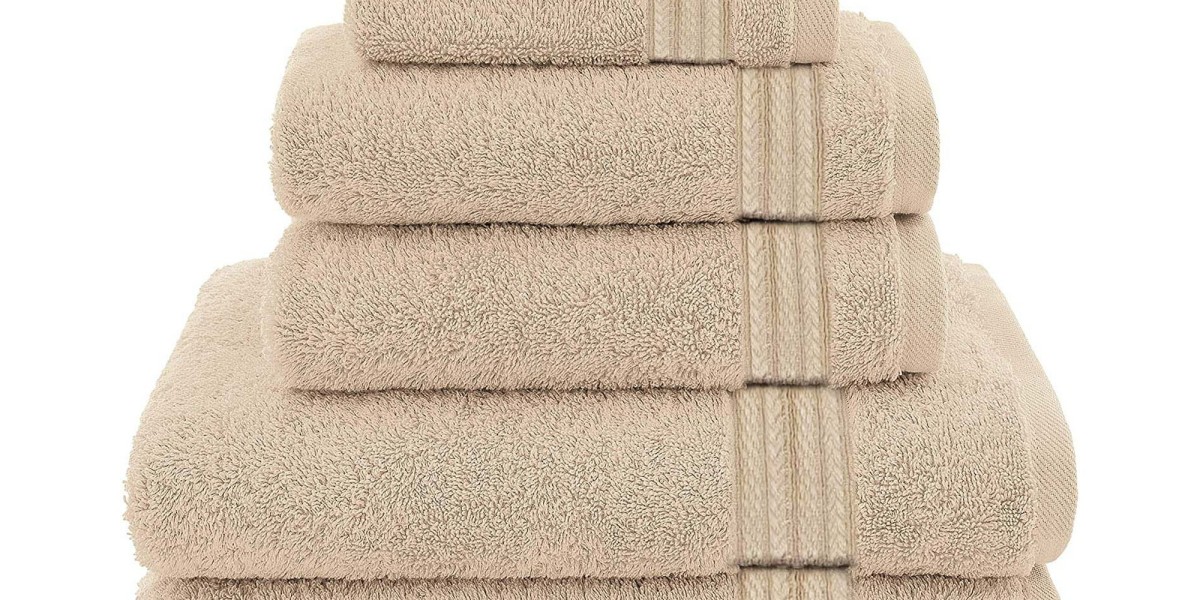 Elevate Your Bathroom Experience with the Textilia™ Set of 6 Bath Towel Set – Beige